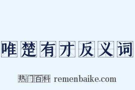 唯楚有才反义词是什么意思的图片